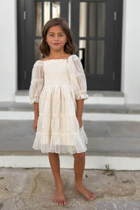 SS Girl's Dress Karina Dress (ivory chiffon)
