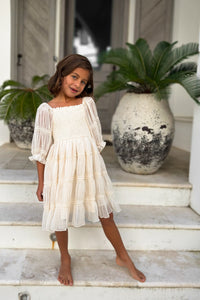 SS Girl's Dress Karina Dress (ivory chiffon)