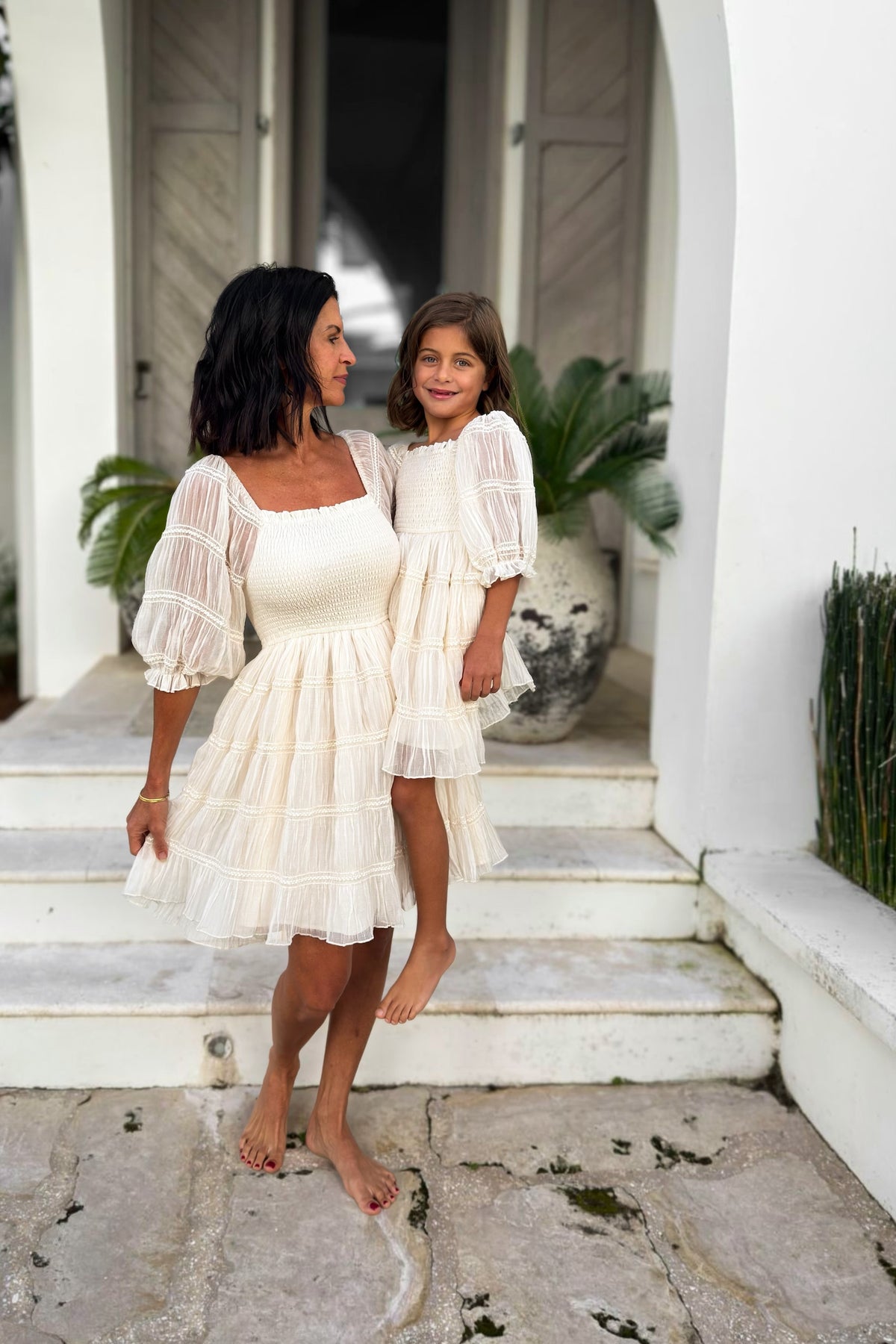 SS Girl's Dress Karina Dress (ivory chiffon)