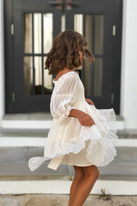 SS Girl's Dress Karina Dress (ivory chiffon)