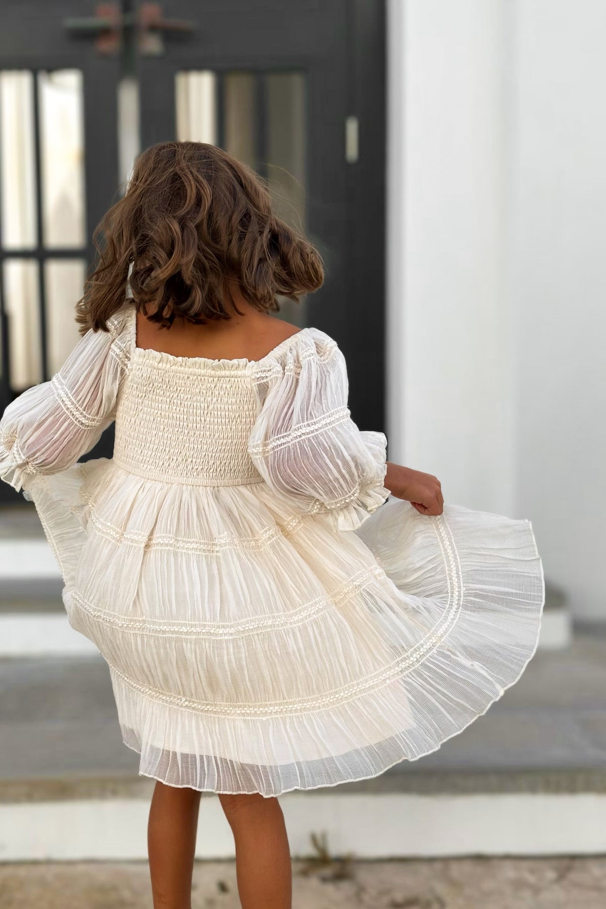 SS Girl's Dress Karina Dress (ivory chiffon)