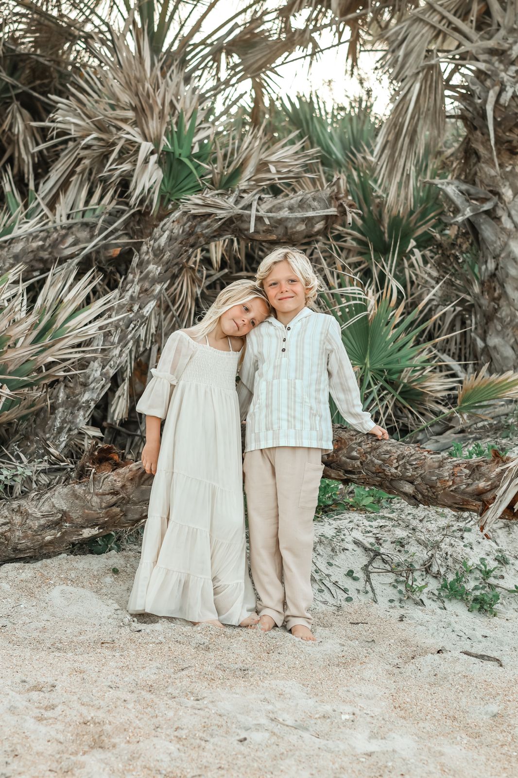 SS Boy's Top Knox Hoodie (desert stripe linen)