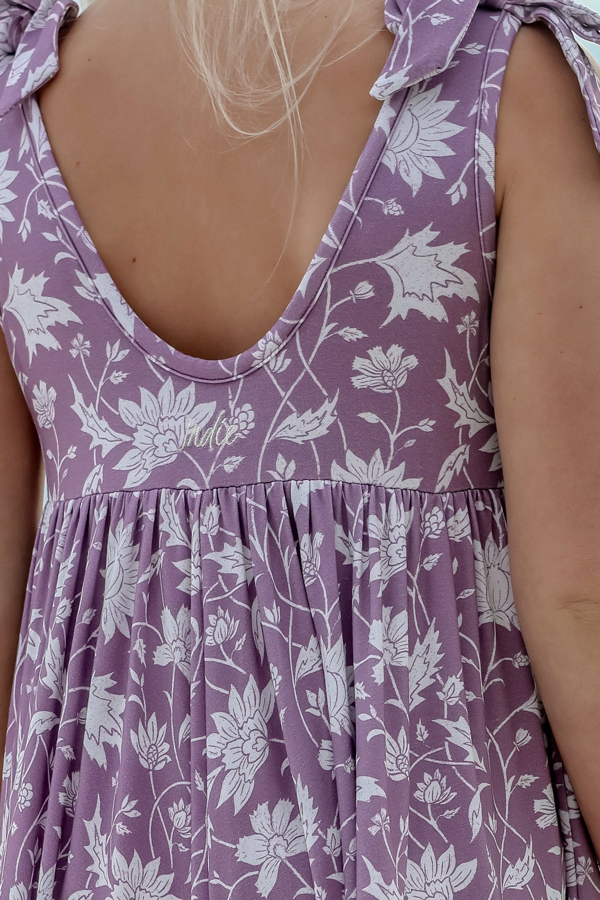 LB Girl's Dress Liza Maxi (lilac blooms)