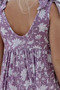 LB Girl's Dress Liza Maxi (lilac blooms)