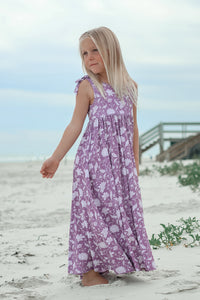 LB Girl's Dress Liza Maxi (lilac blooms)