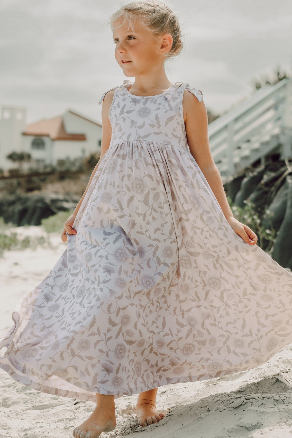 LB Girl's Dress Liza Maxi (windblown floral)