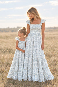 SS Girl's Dress Marabella Dress (blue mist floral)