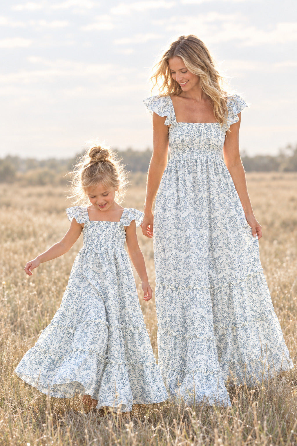 Marabella Dress (blue mist floral) – INDIE BLUE