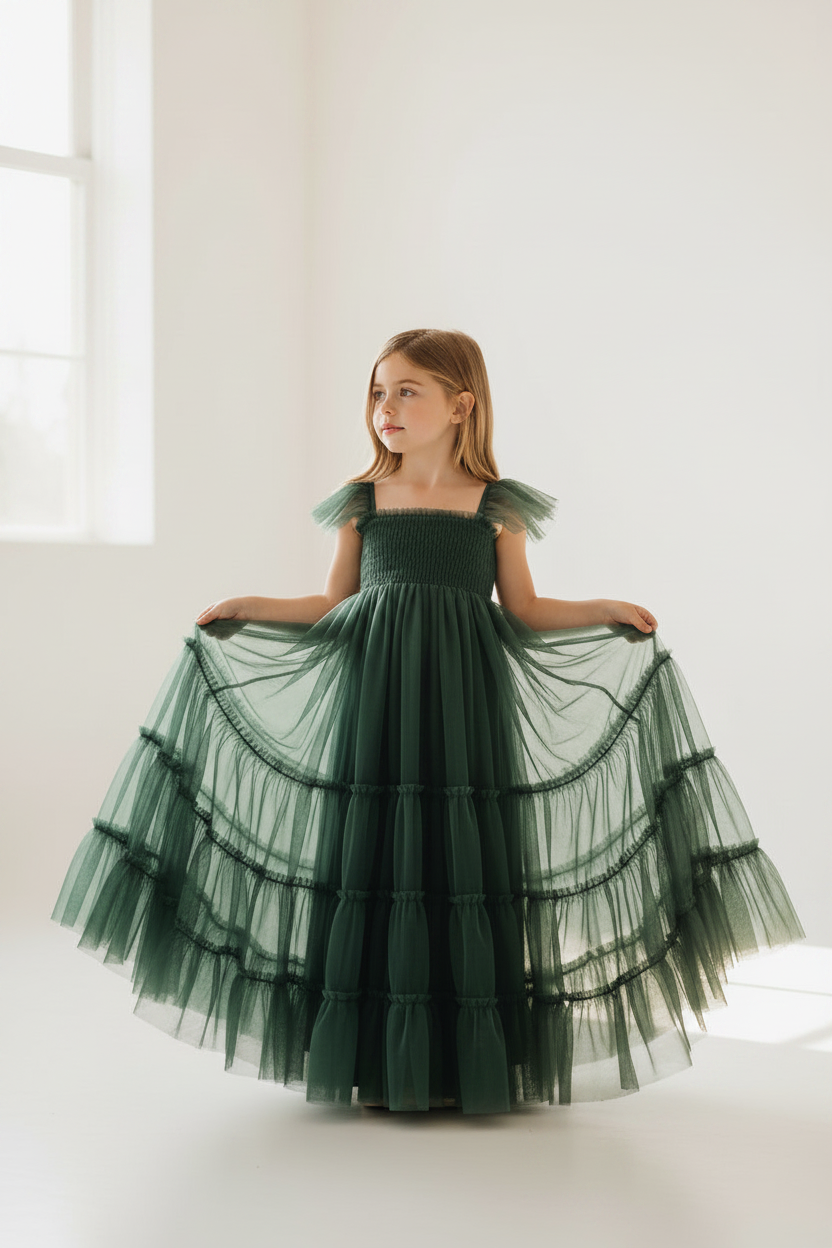 SS Girl's Dress Marabella Dress (forest tulle)