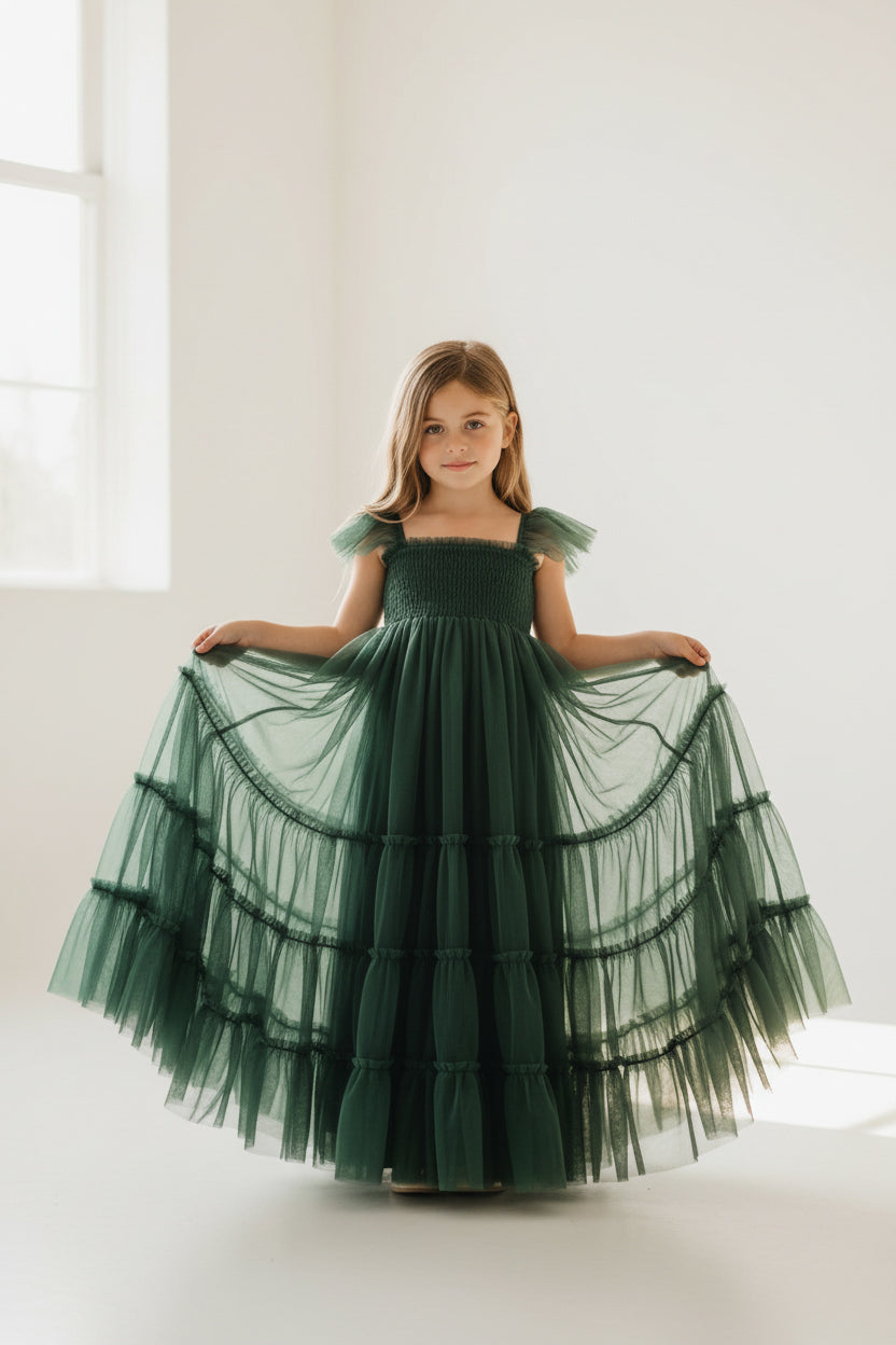 SS Girl's Dress Marabella Dress (forest tulle)