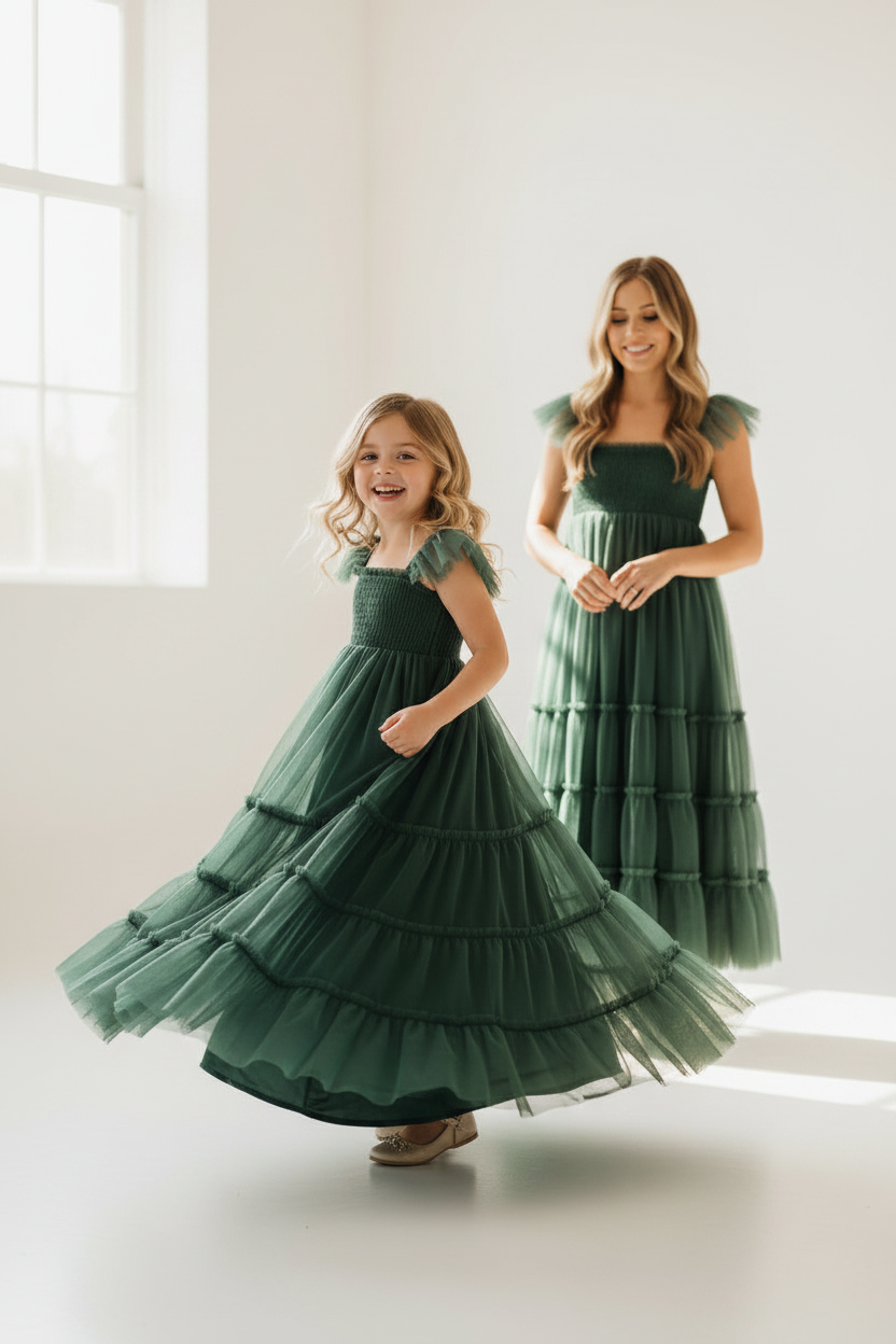 SS Girl's Dress Marabella Dress (forest tulle)