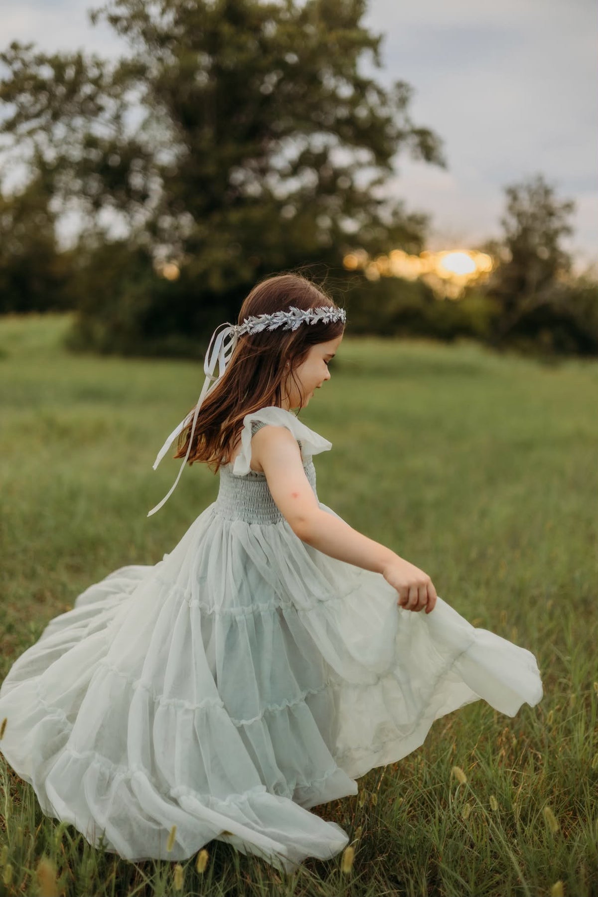 SS Girl's Dress Marabella Dress (mint tulle)