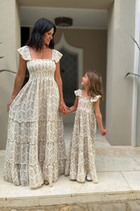 SS Girl's Dress Marabella Dress (mocha mist floral)