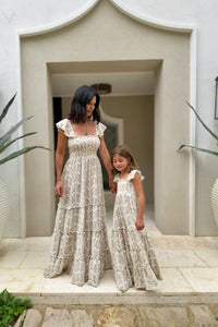 SS Girl's Dress Marabella Dress (mocha mist floral)