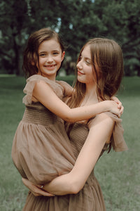 SS Girl's Dress Marabella Dress (mocha tulle)
