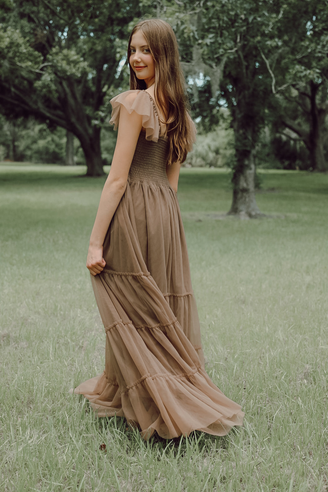 SS Women's Dress Women's Marabella Dress (mocha tulle)