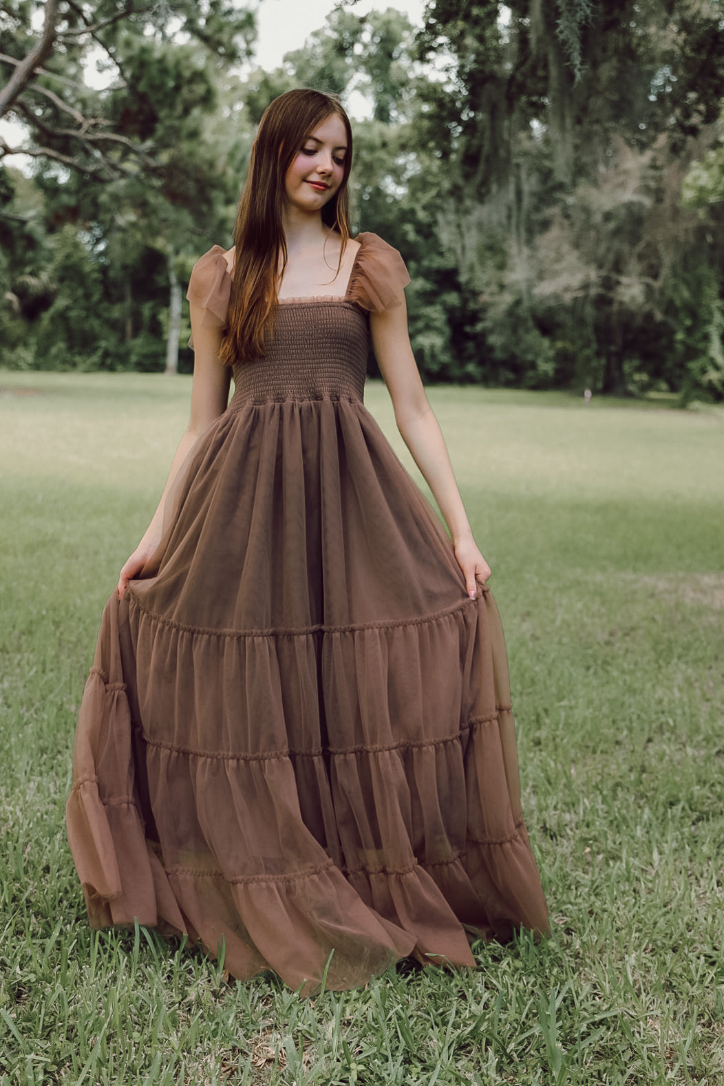 SS Women's Dress Women's Marabella Dress (mocha tulle)