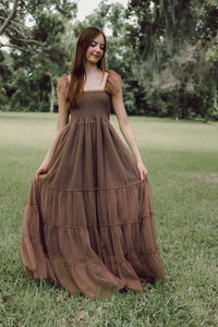 SS Women's Dress Women's Marabella Dress (mocha tulle)