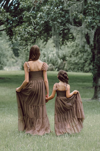 SS Girl's Dress Marabella Dress (mocha tulle)