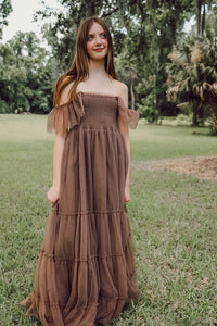 SS Women's Dress Women's Marabella Dress (mocha tulle)