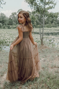 SS Girl's Dress Marabella Dress (mocha tulle)