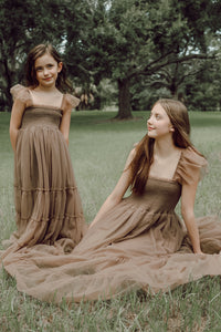SS Girl's Dress Marabella Dress (mocha tulle)