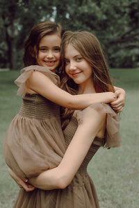 SS Girl's Dress Marabella Dress (mocha tulle)