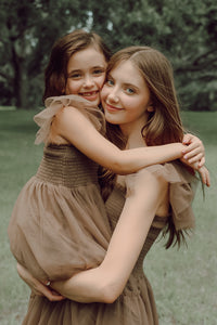 SS Girl's Dress Marabella Dress (mocha tulle)