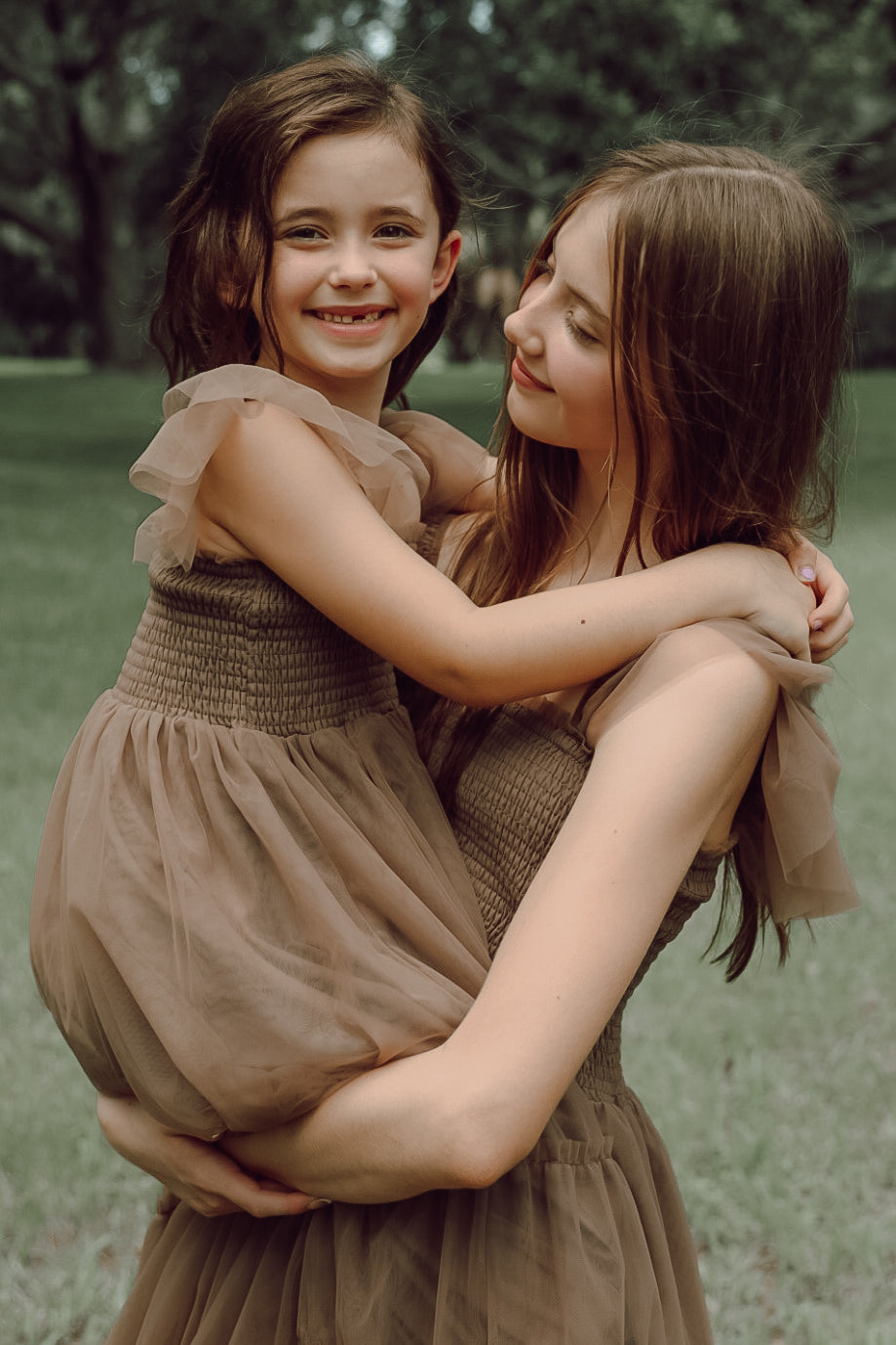 SS Girl's Dress Marabella Dress (mocha tulle)