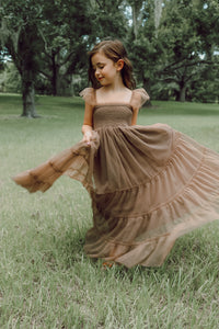 SS Girl's Dress Marabella Dress (mocha tulle)