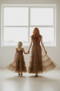 SS Girl's Dress Marabella Dress (mocha tulle)