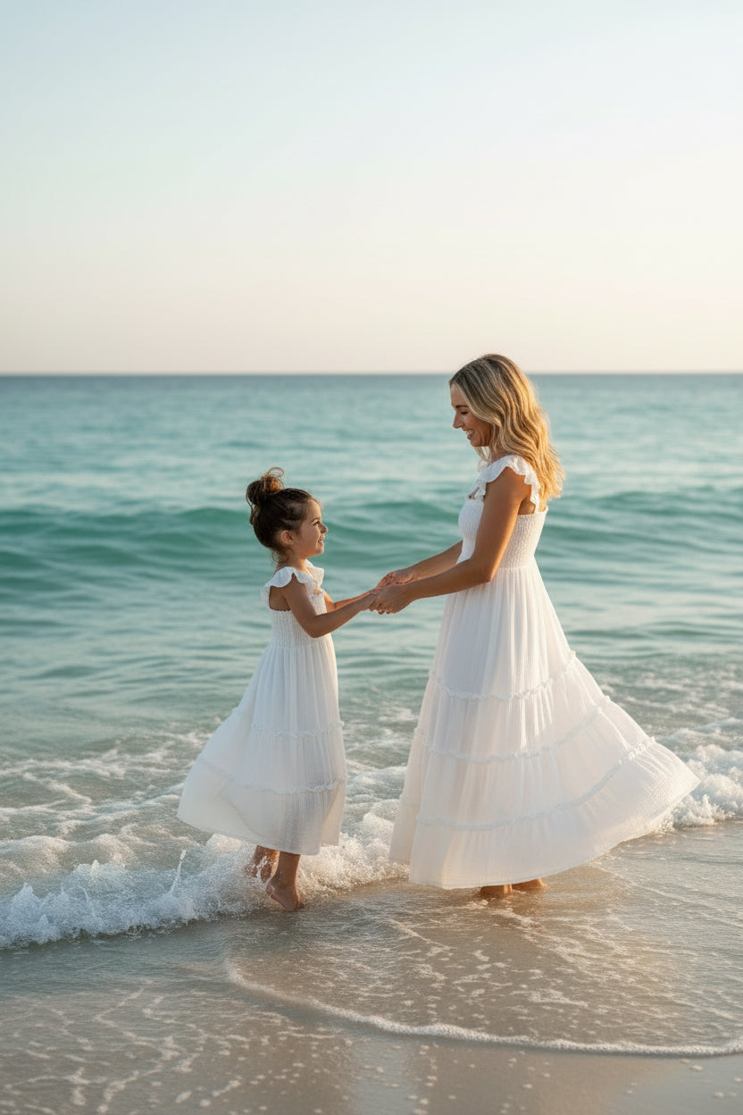 SS Girl's Dress Marabella Dress (white muslin)