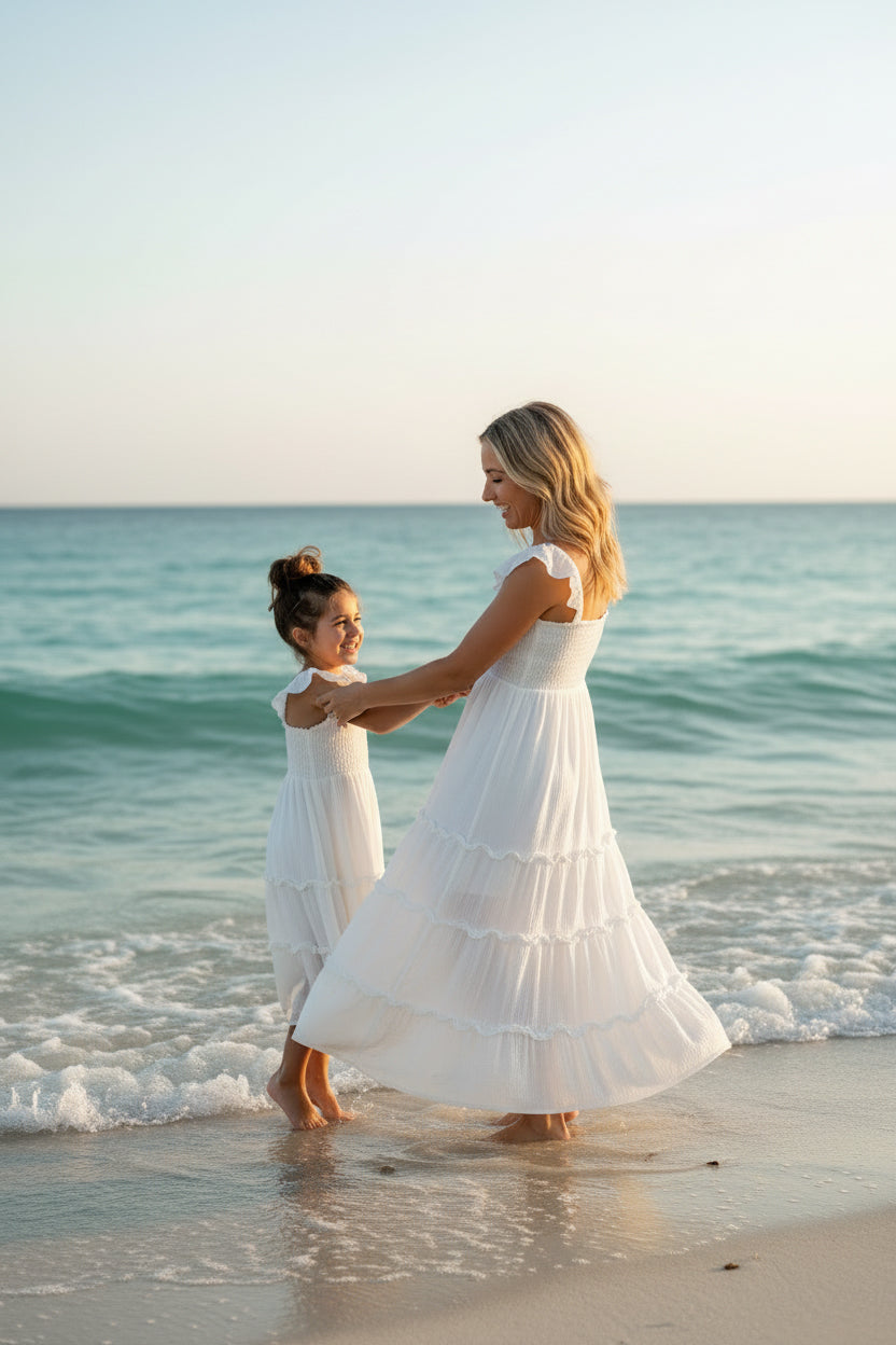 SS Girl's Dress Marabella Dress (white muslin)