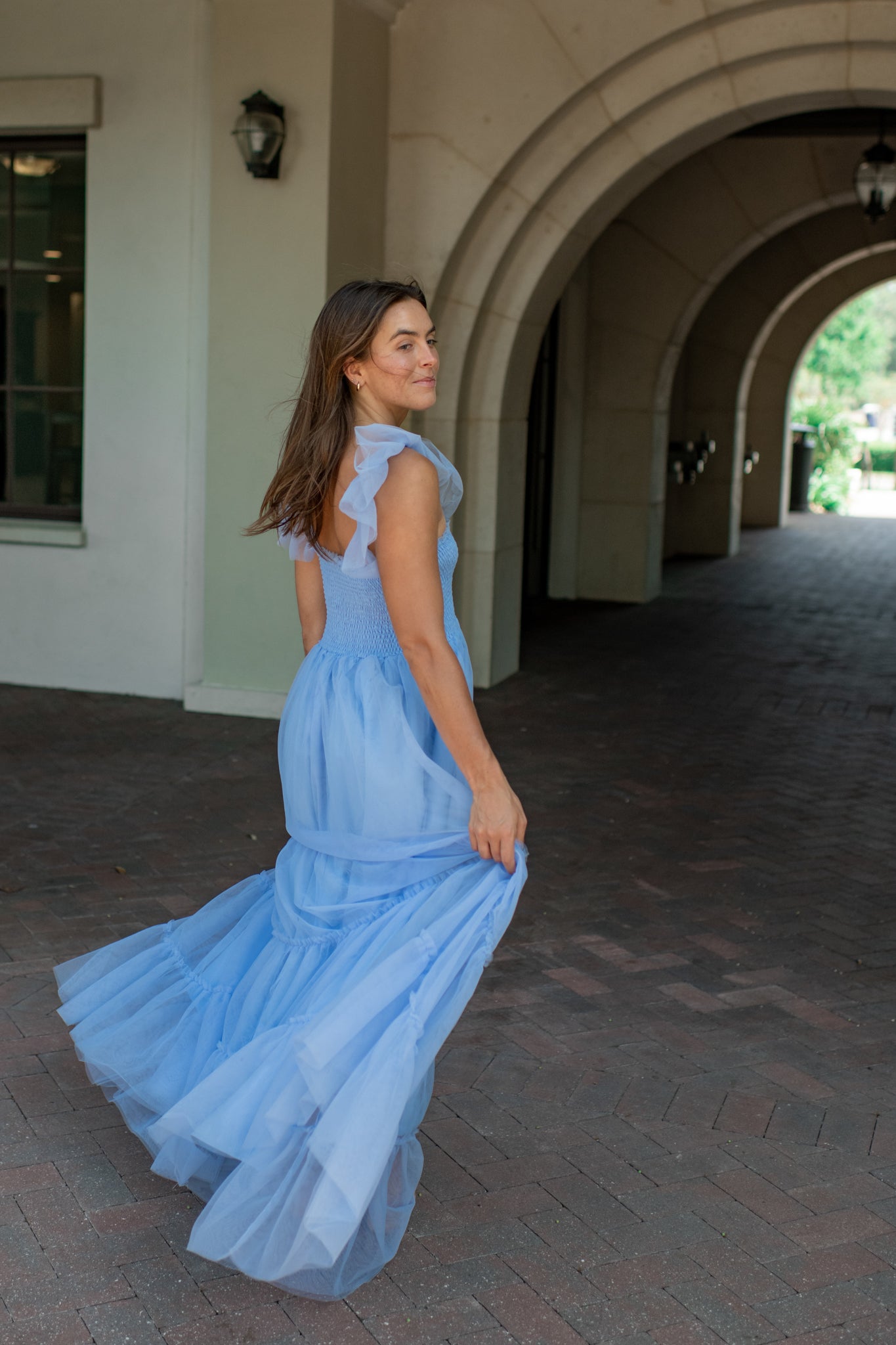 BLUEBELL TULLE DRESS（beige） ㅤㅤㅤㅤㅤㅤㅤㅤㅤㅤㅤㅤㅤ TOÉ
