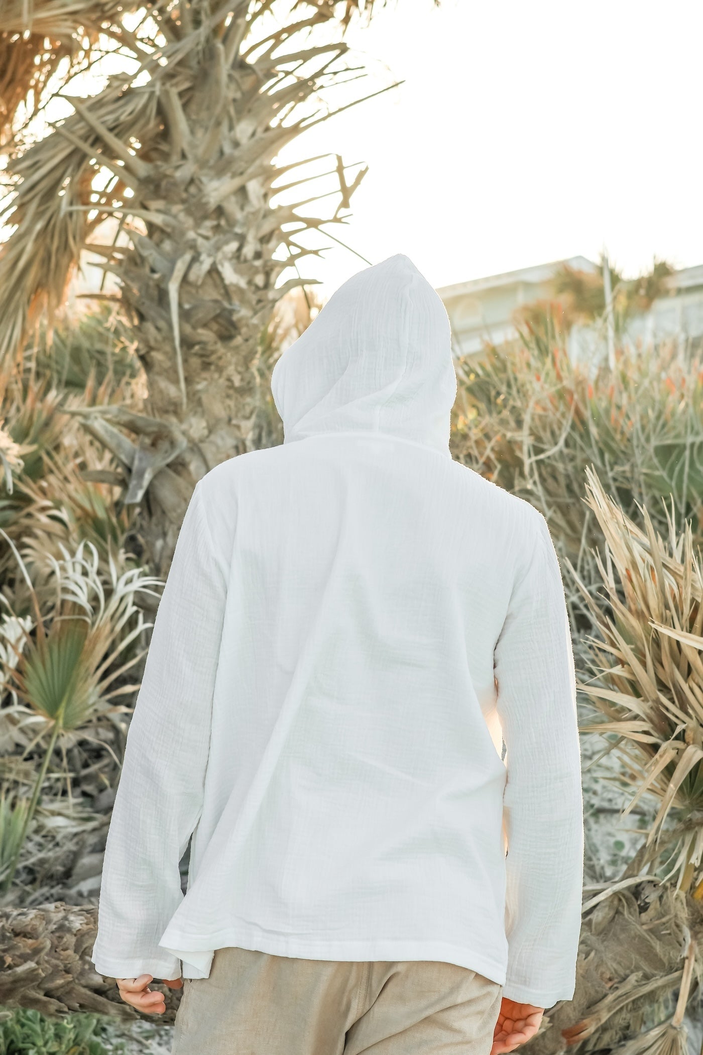 Men's Knox Hoodie (white muslin) – INDIE BLUE