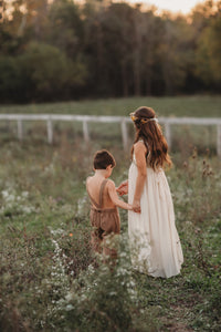 SS Girl's Dress Noelle Dress (sequin natural tulle)