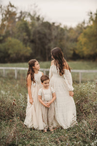 SS Girl's Dress Noelle Dress (sequin natural tulle)