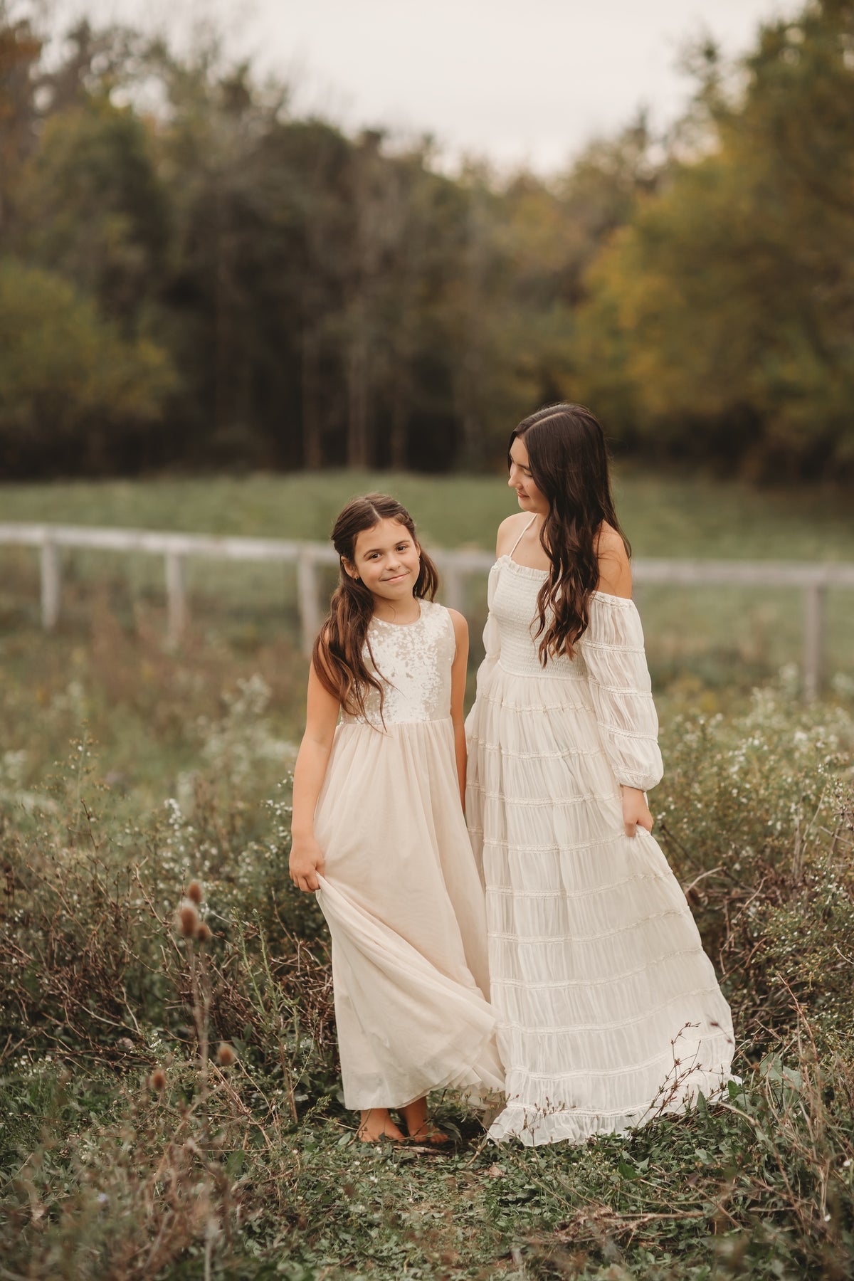 SS Girl's Dress Noelle Dress (sequin natural tulle)
