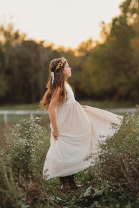 SS Girl's Dress Noelle Dress (sequin natural tulle)