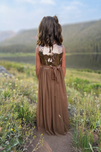 SS Girl's Dress Noelle Dress (sequin cocoa tulle)