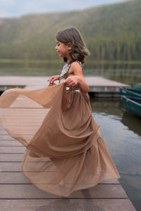 SS Girl's Dress Noelle Dress (sequin cocoa tulle)