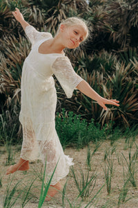 SS Girl's Dress Ophelia Maxi (ivory lace)