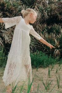SS Girl's Dress Ophelia Maxi (ivory lace)