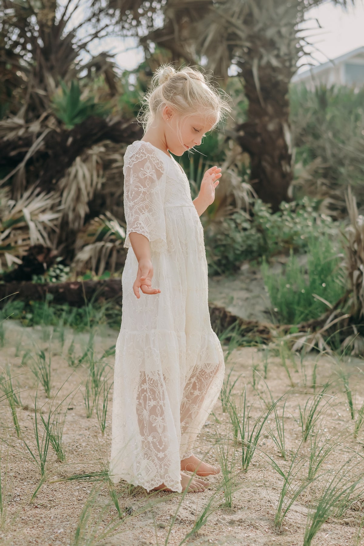 SS Girl's Dress Ophelia Maxi (ivory lace)