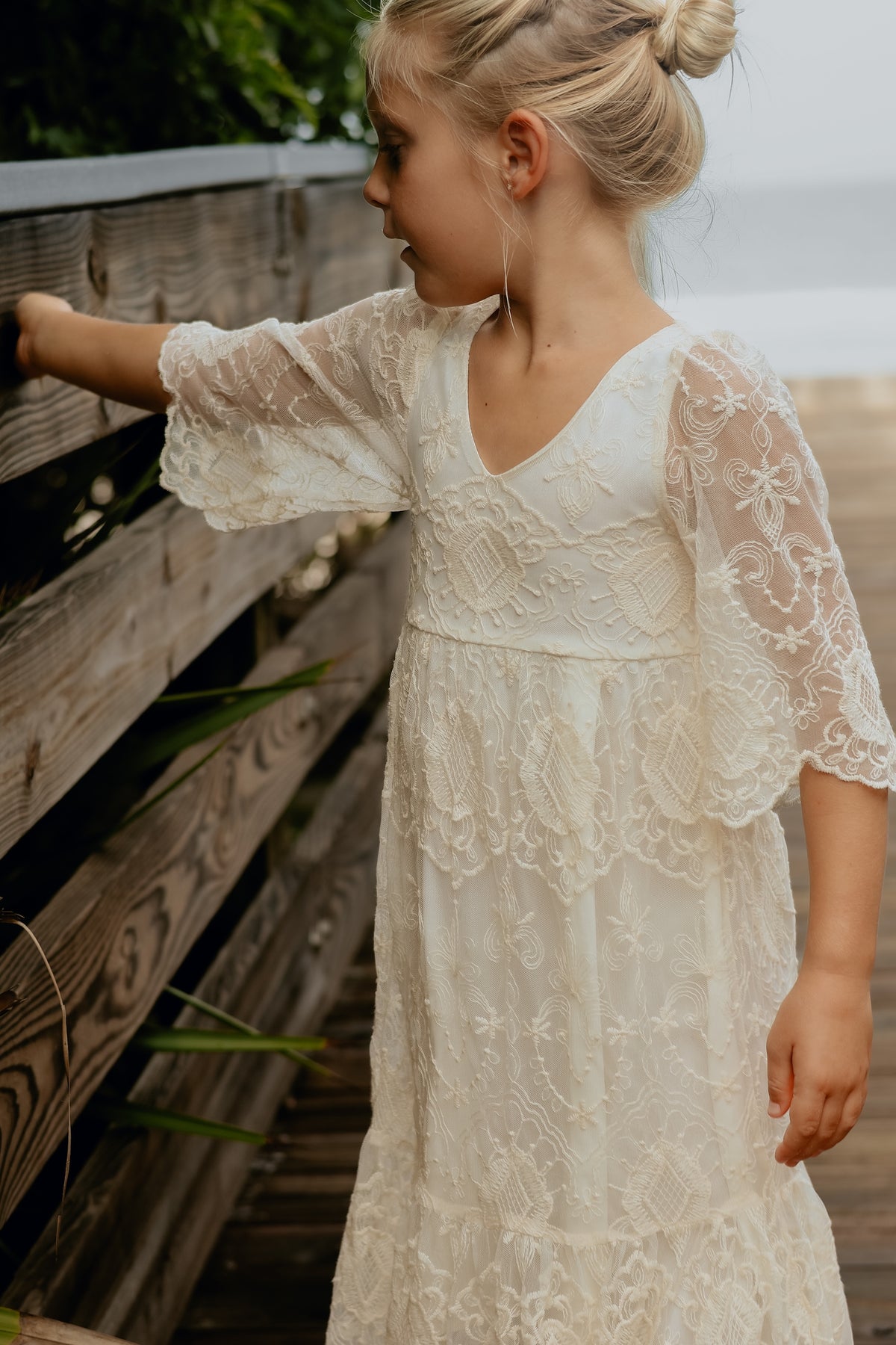 SS Girl's Dress Ophelia Maxi (ivory lace)