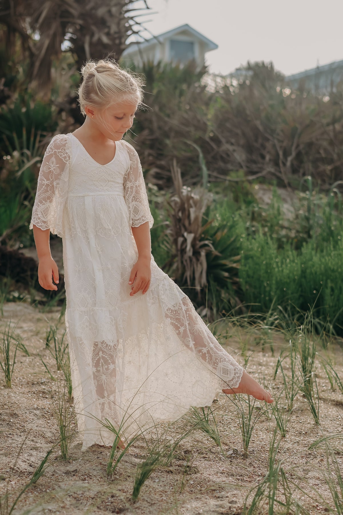 SS Girl's Dress Ophelia Maxi (ivory lace)