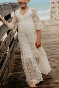 SS Girl's Dress Ophelia Maxi (ivory lace)