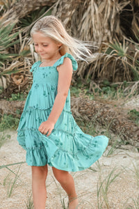 SS Girl's Dress Pia Dress (jade bloom)