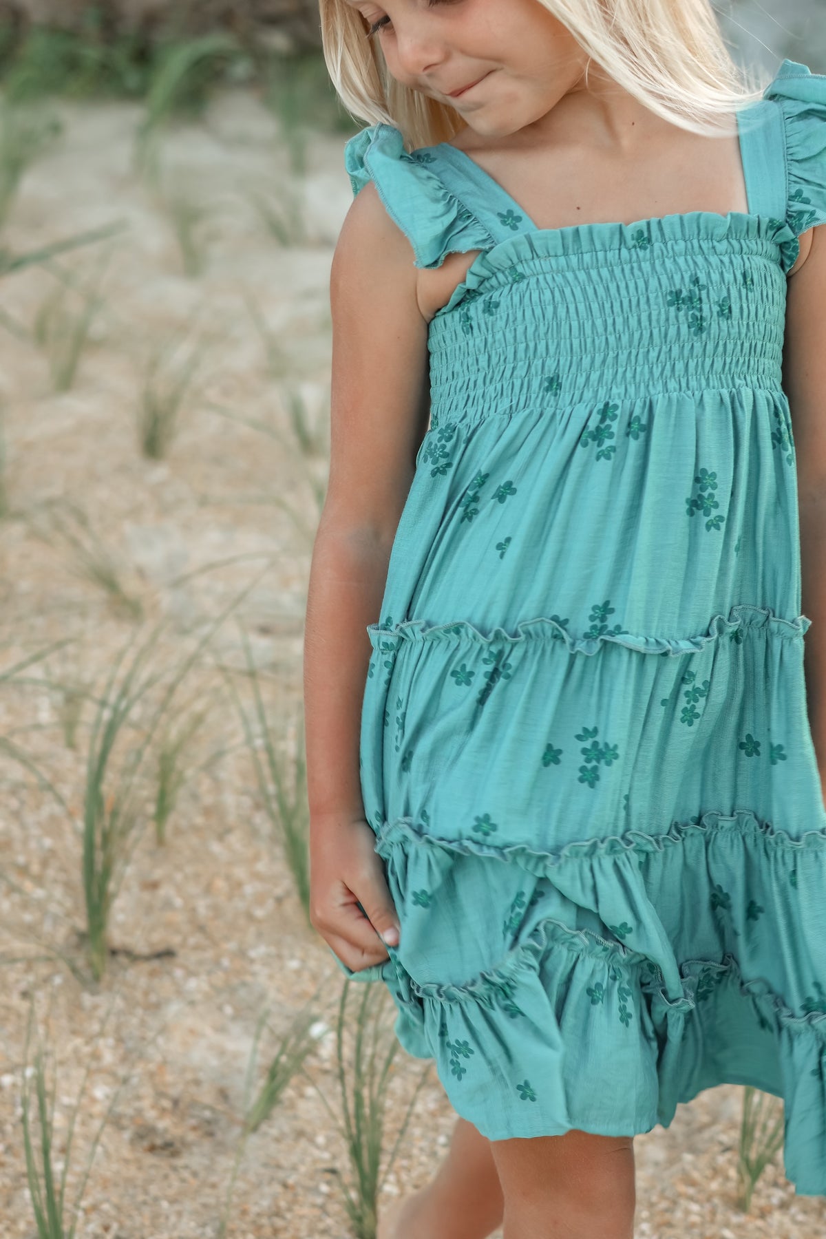 SS Girl's Dress Pia Dress (jade bloom)