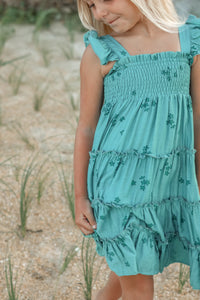 SS Girl's Dress Pia Dress (jade bloom)
